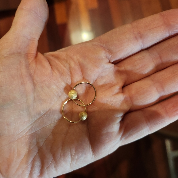 14k hoop earrings - Picture 9 of 9